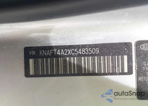 2012 Kia Forte Lx из США, поврежденный, VIN KNAFT4A2XC5483509